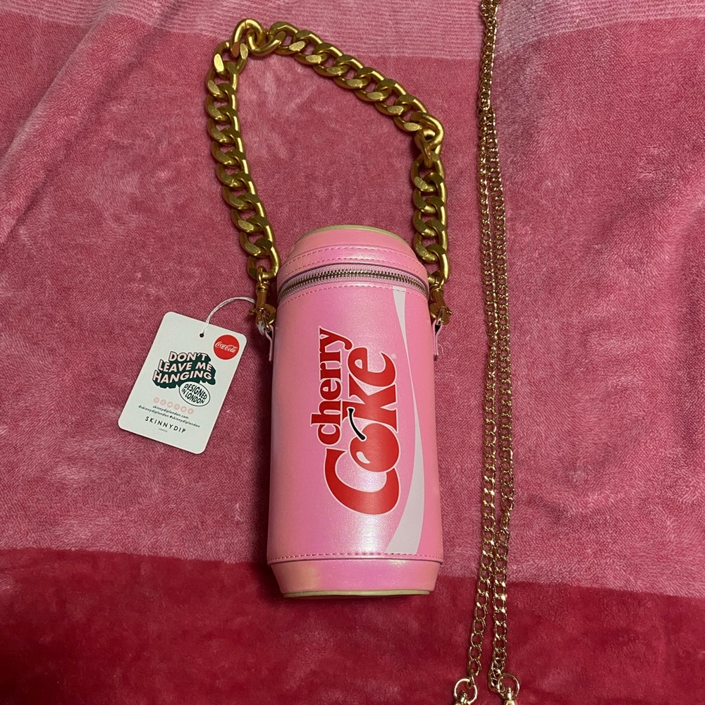 Cherry Coke Pink Can Crossbody Bag